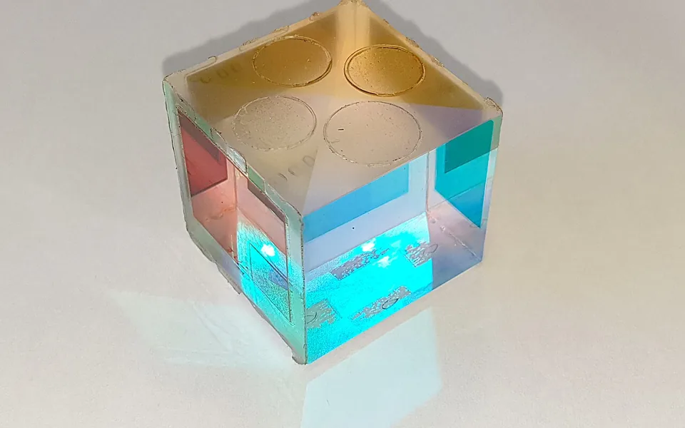 Light refracting through glass